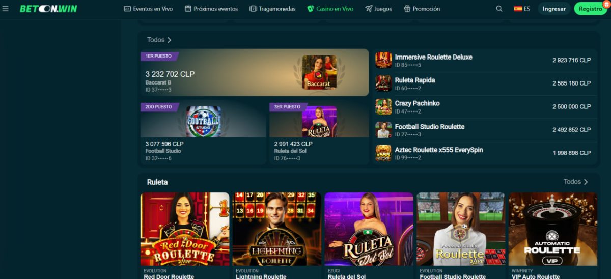 BetonWin Casino en Chile image 2